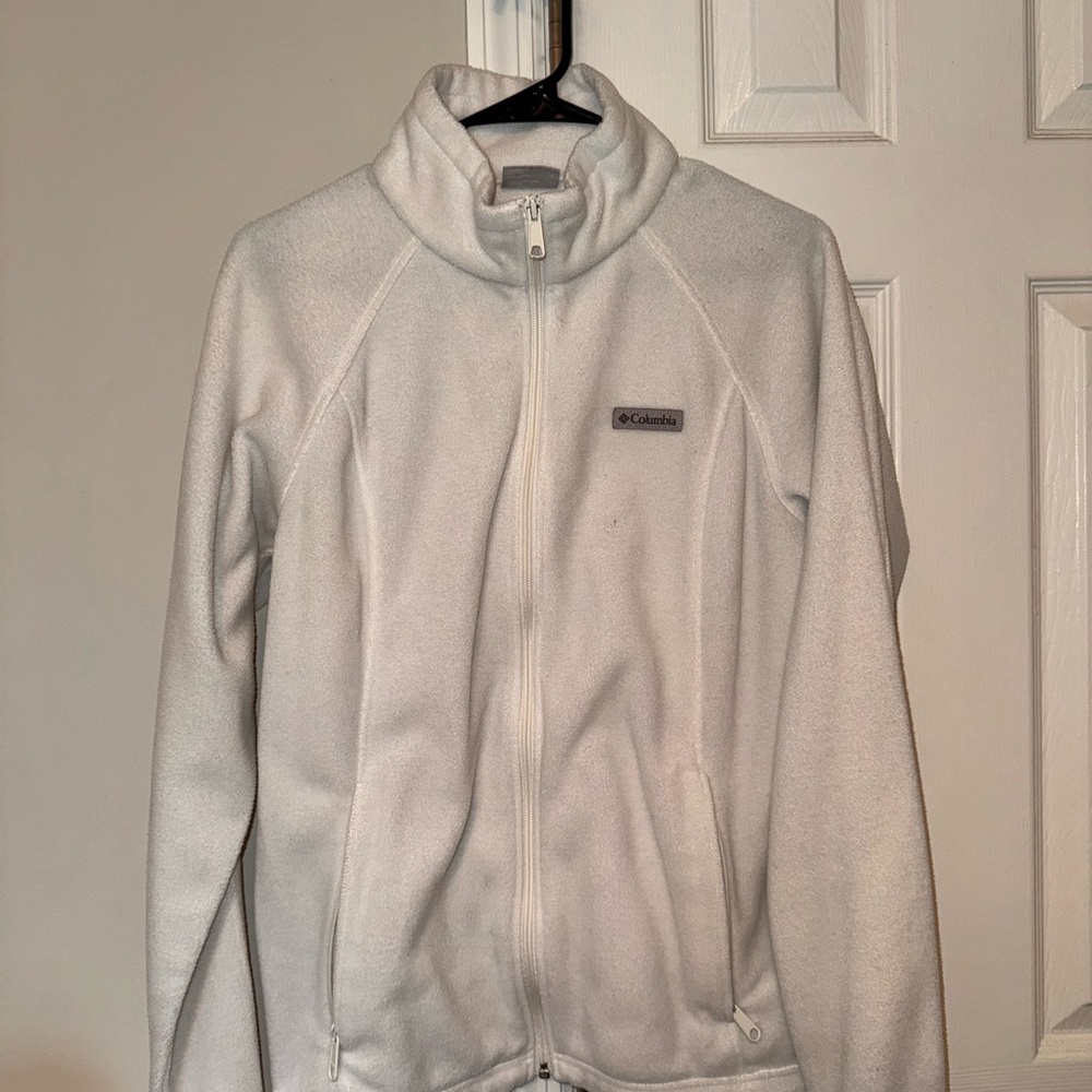 Columbia Fleece White Jacket